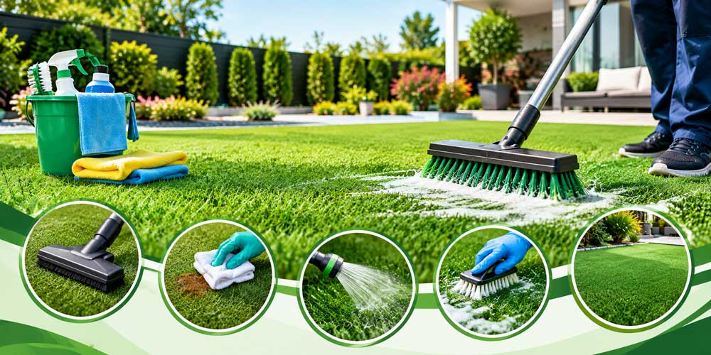 چگونه چمن مصنوعی را تمیز کنیم؟ راهنمای کامل