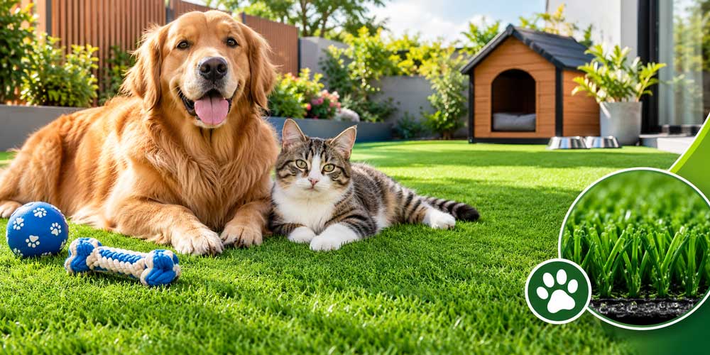 چمن مصنوعی مناسب برای حیوانات خانگی: راهنمای کامل