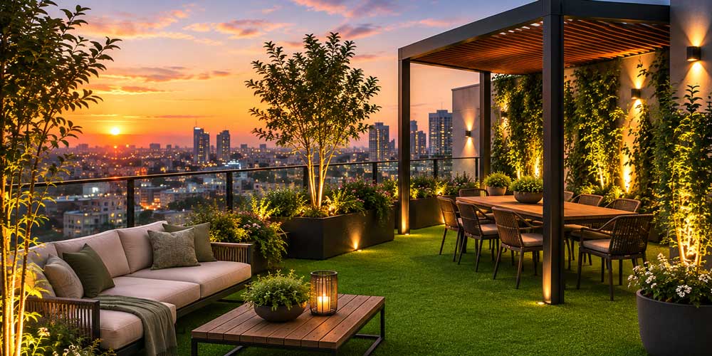 روف گاردن با چمن مصنوعی: راهنمای جامع